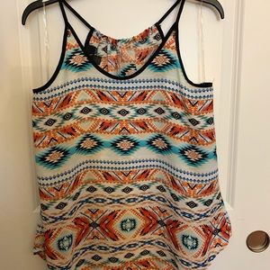 BCX Aztec Sleeveless Top